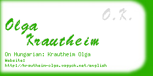 olga krautheim business card